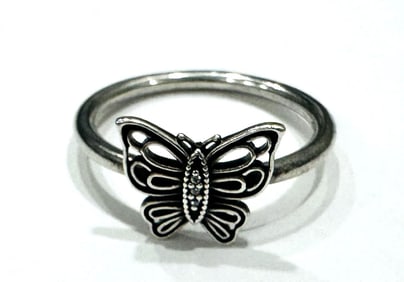 AMAZING PANDORA BUTTERFLY STERLING SILVER RING