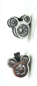 AUTHENTIC PANDORA CRYSTAL MICKEY MOUSE EARRINGS