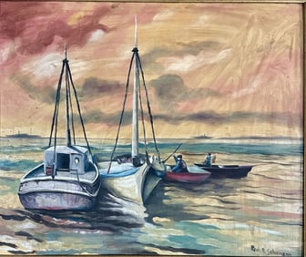 PAUL SCHUMANN OIL ON MASONITE