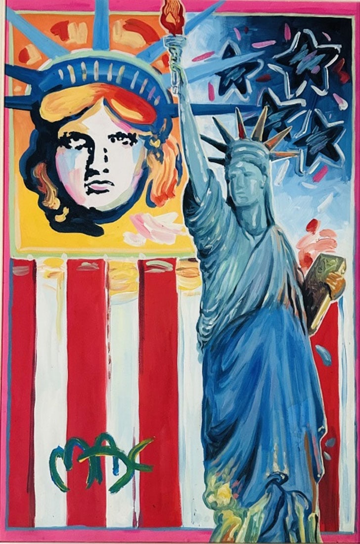 PETER MAX OIL ON CANVAS STATUE OF LIBERTY (1 of 4)