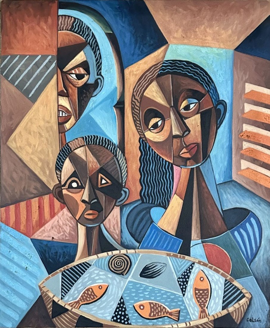 JAIME COLSON MODERNIST OIL ON CANVAS (1 of 3)