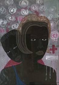 KERRY JAMES MARSHALL ACRYLIC ON PAPER