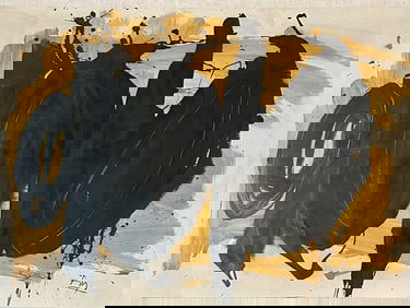 ROBERT MOTHERWELL ACRYLIC ON PAPER