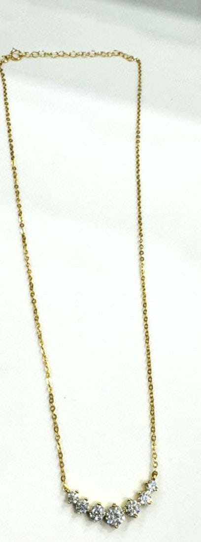 ELEGANT CRYSTAL ART DECO LADIES NECKLACE: 16-17"