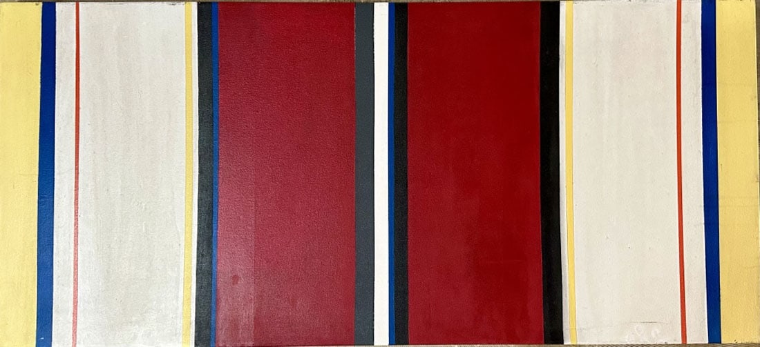 GENE B. DAVIS ACRYLIC ABSTRACT ON CANVAS (1 of 3)