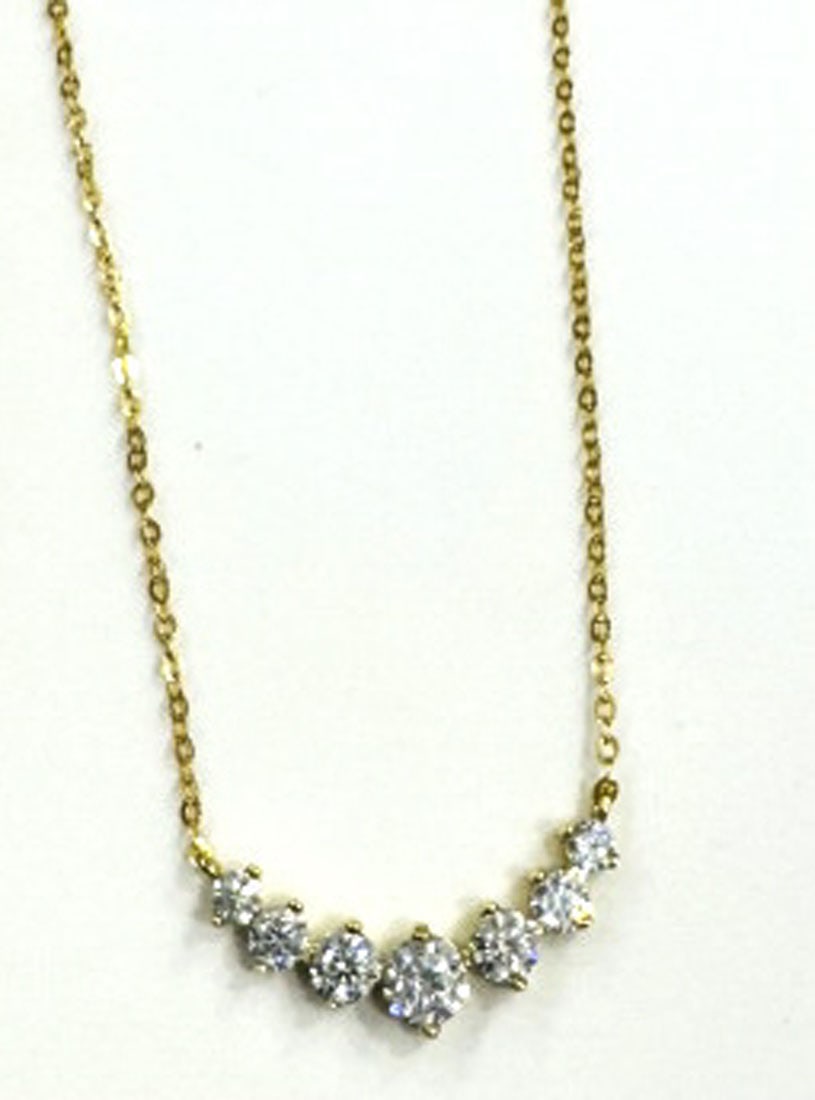 SHIMMERING CRYSTAL ACCENT ESTATE NECKLACE: 16-17"