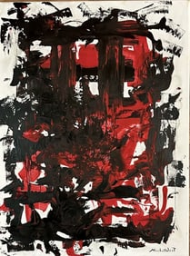 CORRINE MICHELLE WEST ABSTRACT OIL ON CANVAS