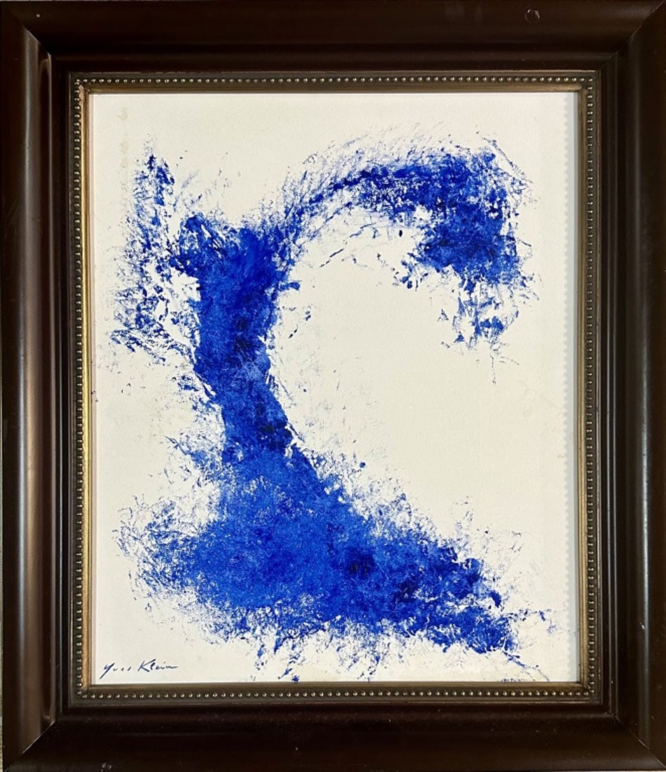 YVES KLEIN OIL ON CANVAS ABSTRACT (1 of 3)