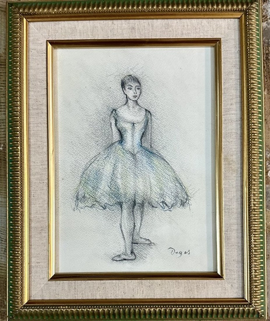 EDGAR DEGAS PENCIL SKETCH BALLERINA (1 of 3)