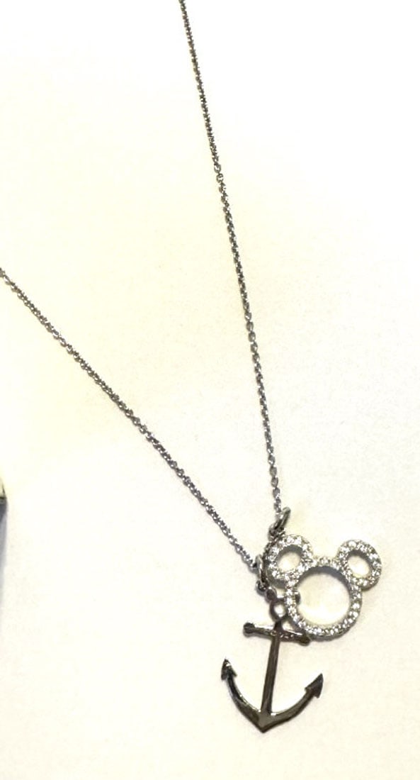 DISNEY MICKEY MOUSE STERLING SILVER NECKLACE