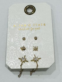 BRAND NEW ALTR'D STATE SET OF 3 EARRINGS