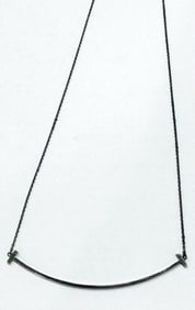 AUTHENTIC TIFFANY T SMILE PENDANT NECKLACE