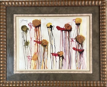 CY TWOMBLY (AMERICAN) WATERCOLOR PAINTING