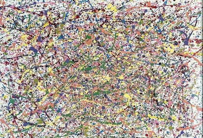 JACKSON POLLOCK ABSTRACT OIL PAINTING