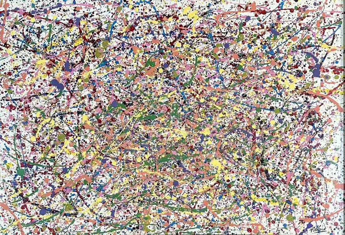 JACKSON POLLOCK ABSTRACT OIL PAINTING (1 of 3)