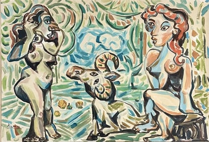 PABLO RUIZ PICASSO ABSTRACT OIL PAINTING