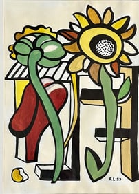 FERNAND LEGER (FRENCH) OIL ON PAPER