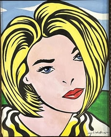 ROY LICHTENSTEIN (AMERICAN) OIL POP ART PAINTING