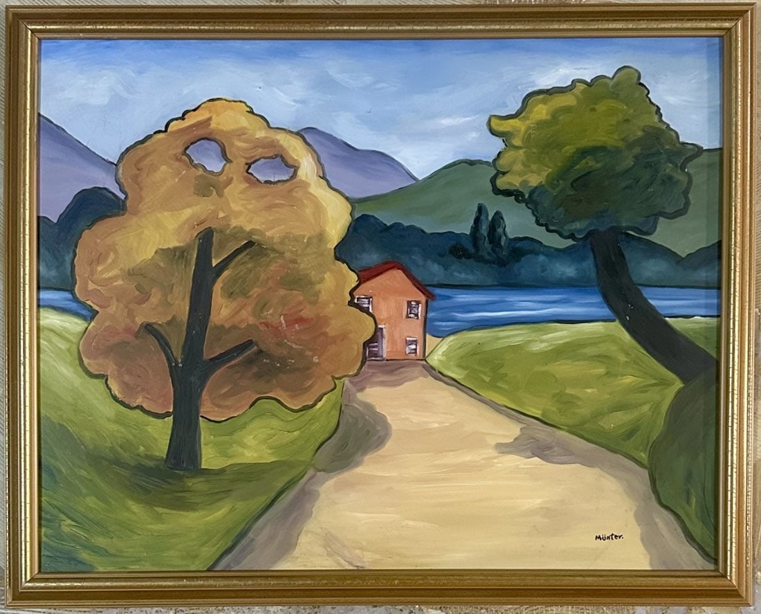 GABRIELE MUNTER OIL ON BOARD (GERMAN) (1 of 4)