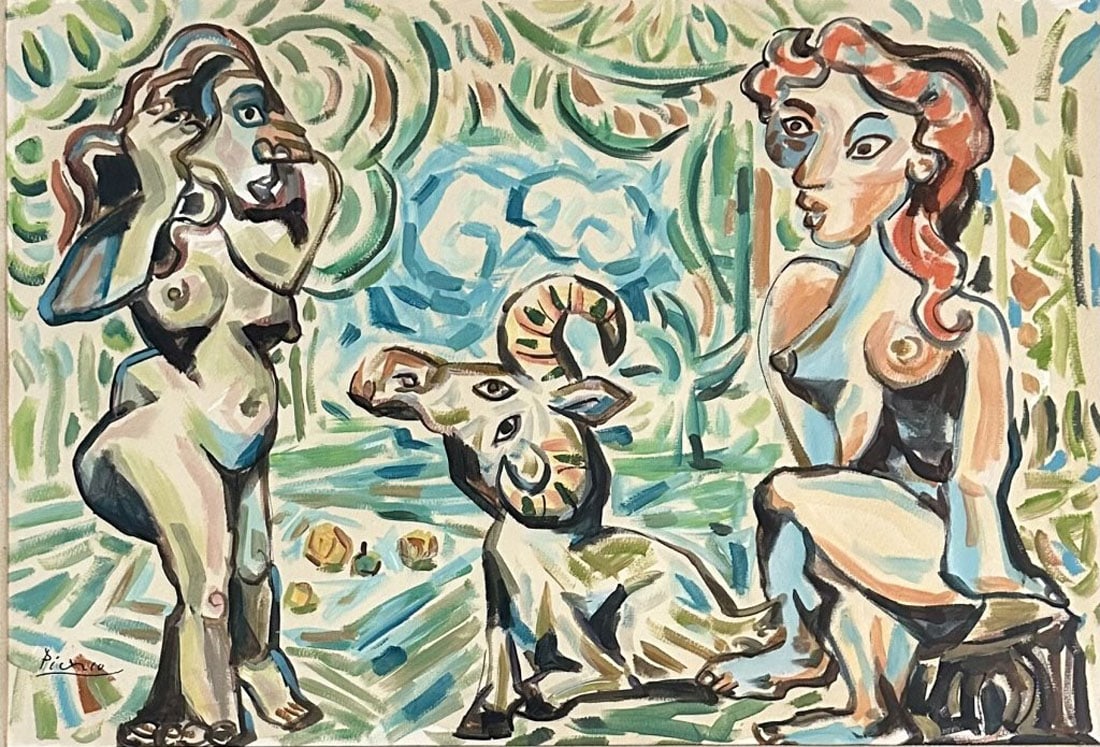 PABLO PICASSO ABSTRACT OIL PAINTING (1 of 3)