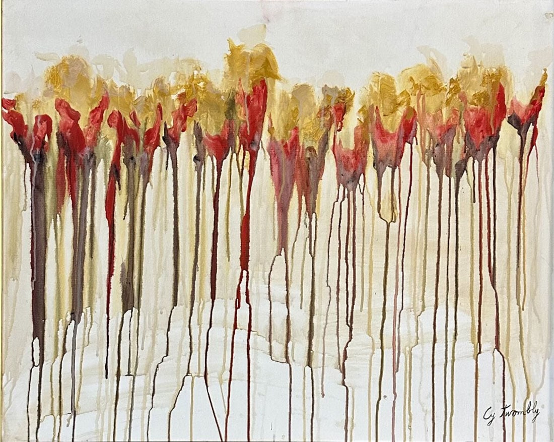 CY TWOMBLY ABSTRACT OIL ON CANVAS (1 of 3)