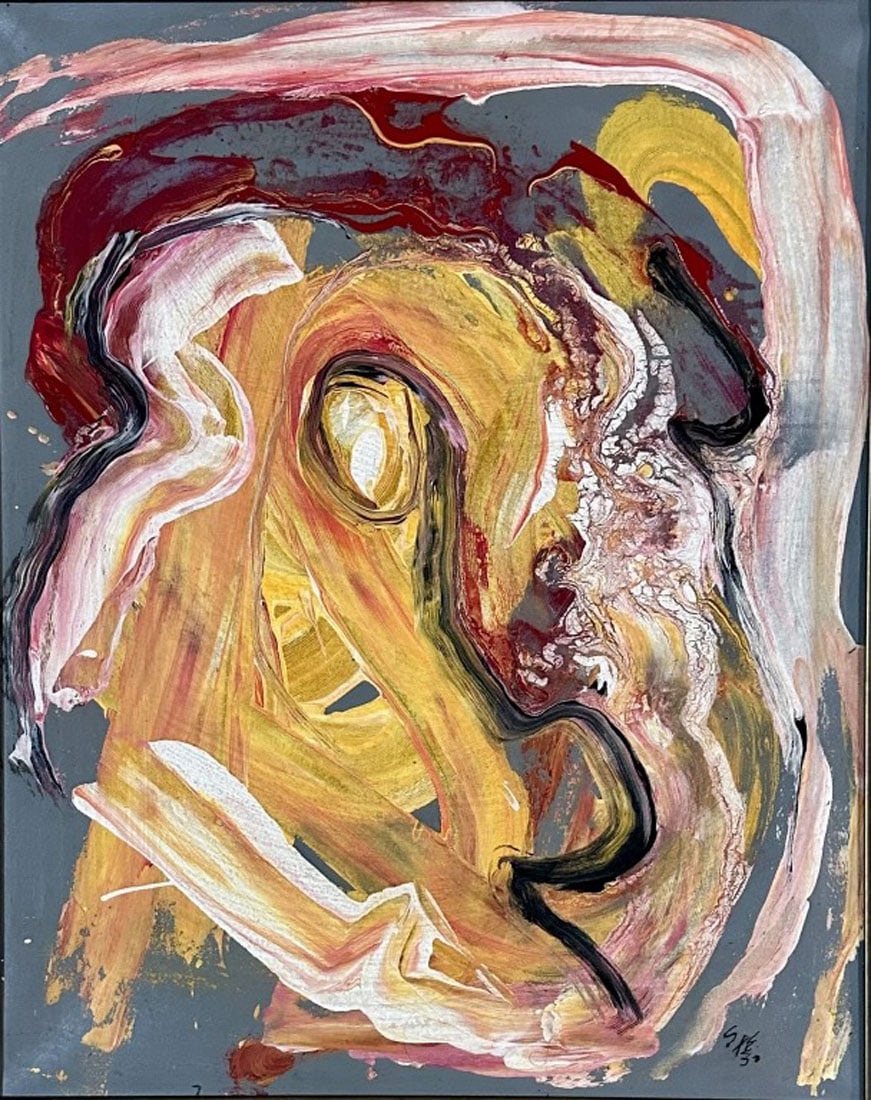 KAZUO SHIRAGA OIL ON CANVAS (1 of 4)