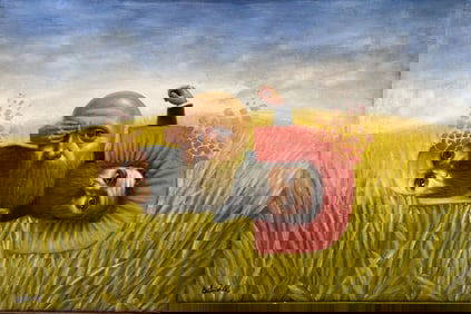 ALFREDO CASTANEDA OIL ON CANVAS