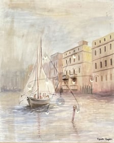 PALMER HAYDEN WATERCOLOR ON PAPER