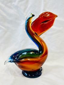 UNIQUE SPOTTED BACK SOMMERSO GLASS PELICAN