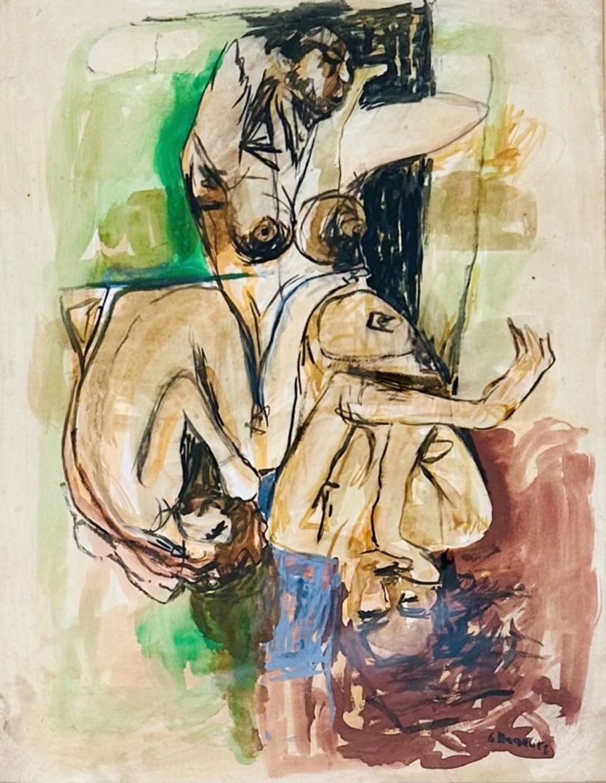 GEORG BASELITZ MIXED MEDIA ON PAPER (1 of 3)