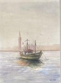 PALMER HAYDEN WATERCOLOR ON PAPER