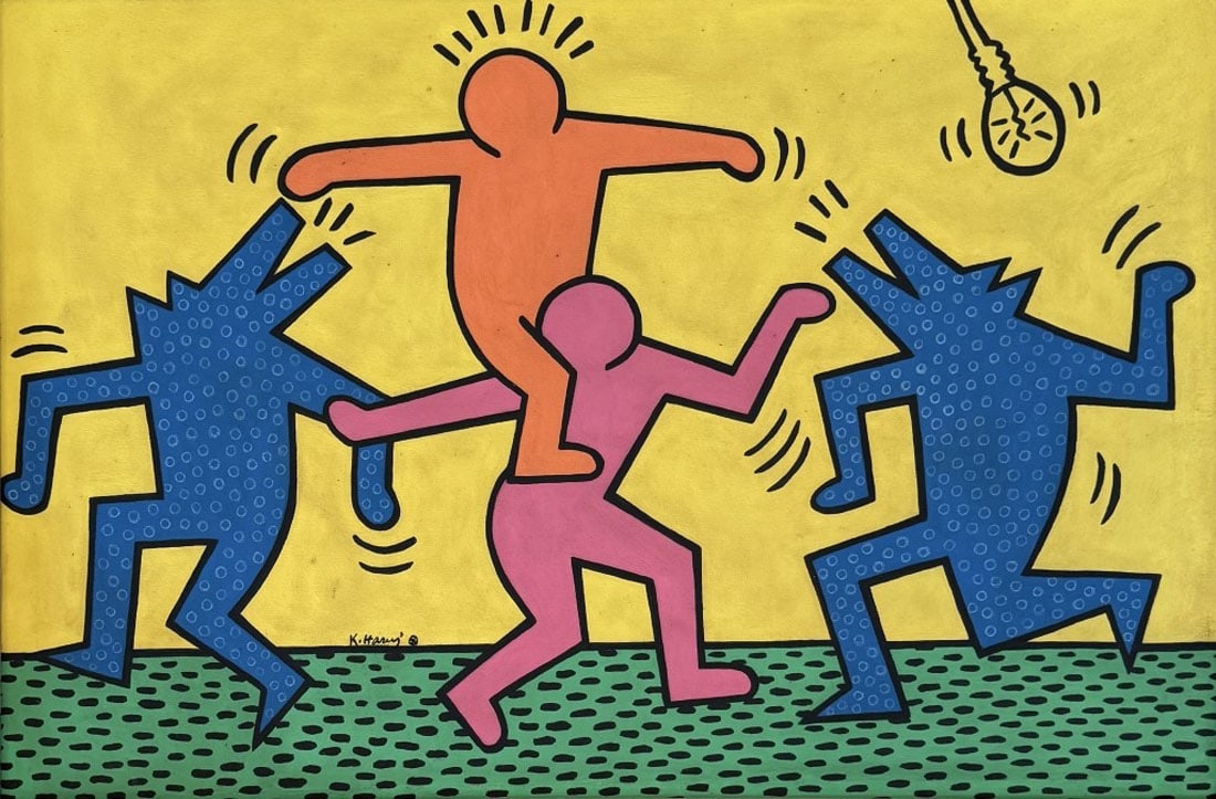 KEITH HARING ACRYLIC ON CANVAS (1 of 4)