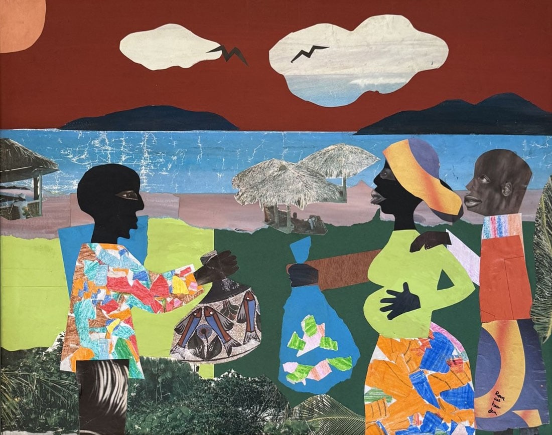 ROMARE BEARDEN COLLAGE ON BOARD (1 of 4)
