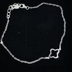 DAINTY STERLING SILVER DECO BRACELET