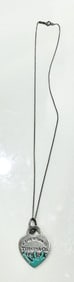 RETURN TO TTIFFANY "BLUE SPLASH STERLING NECKLACE