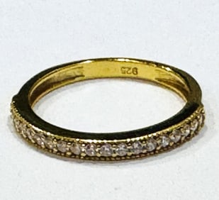 PERFECT CZ WRAPPED STERLING SILVER BAND