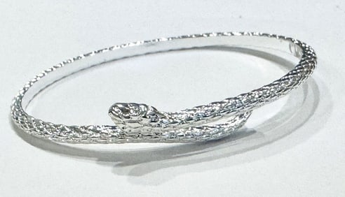 MAGICAL SNAKE WRAP STERLING SILVER BRACELET