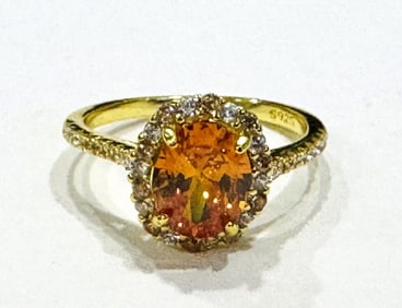 SERENE ORANZE CZ 4CT STERLING SILVER RING