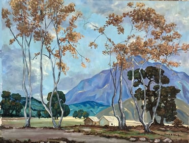 MARY DENEALE MORGAN OIL ON BOARD