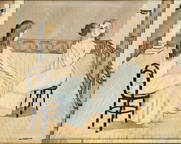 PAUL DELVAUX OIL ON BOARD