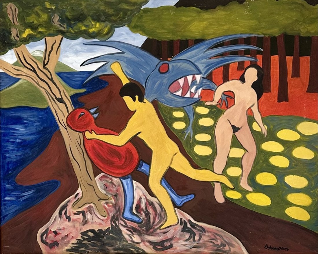 BOB THOMPSON OIL ON BOARD (1 of 4)