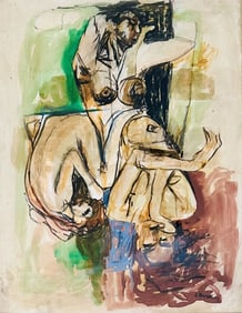 GEORG BASELITZ MIXED MEDIA ON PAPER