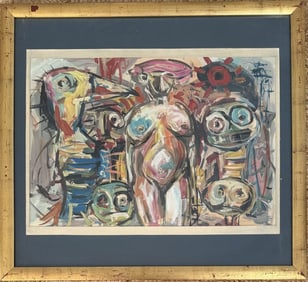 KAREL APPEL ACRYLIC ON PAPER