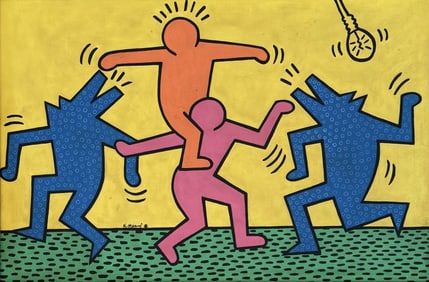 KEITH HARING ACRYLIC ON CANVAS