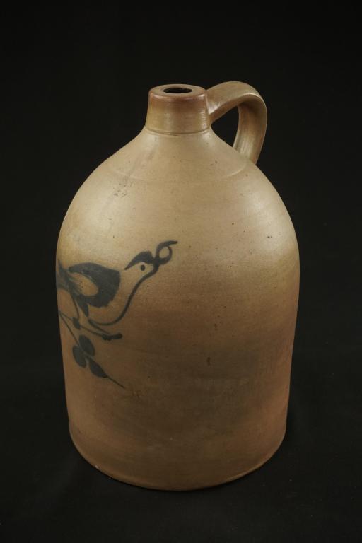 Fulphur Stoneware Bird Jug 19th c. 3 gallon unsigned (1 of 4)