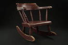 Child's Windsor Rocking Chair 19th c. red paint