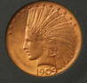 1909 $10 Gold Indian Head Eagle.