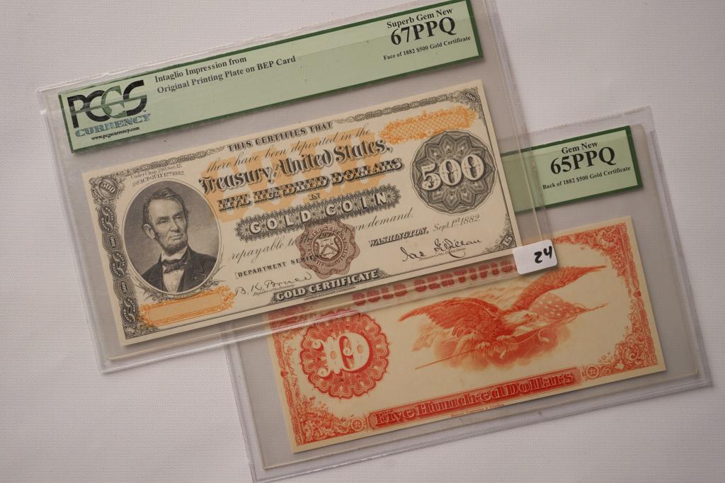 1882 $500 Gold Certificate. (1 of 3)