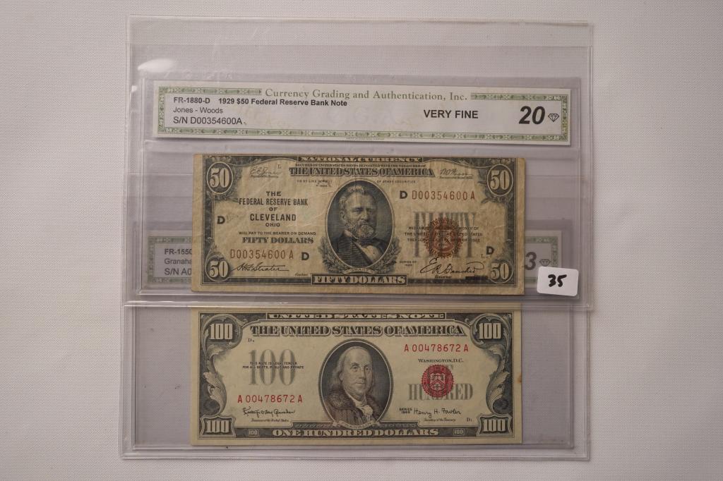 1929 $50 Cleveland Bank Note. (1 of 5)