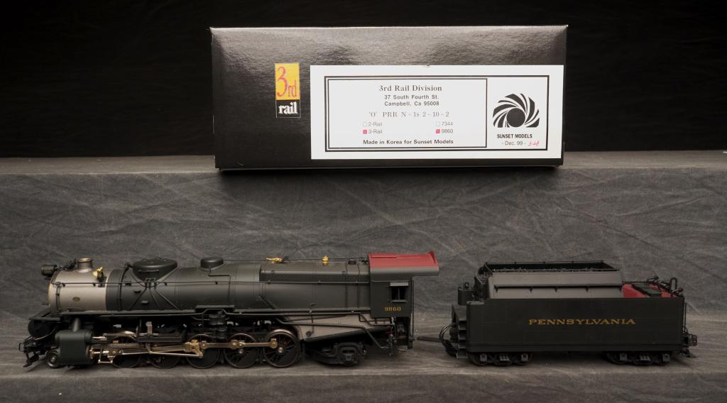 3rd Rail Division Sunset 9860 O Gauge w/ Tender.: Sunset Model 9860 PRR w/ tender. Very good like new condition. C-9